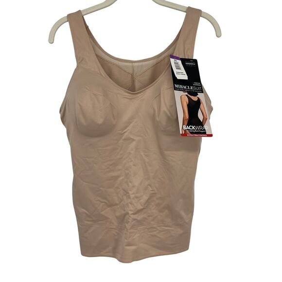 Miraclesuit Step In Sculpting Back Wrap Support Camisole Tank Shapewear 2X NEW - Picture 3 of 9